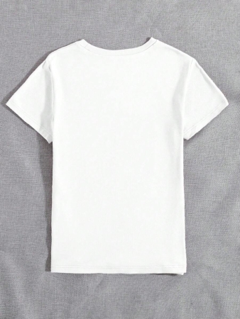 INAWLY Women's Casual Round Neck Puppy Doodle Print Short Sleeve T-Shirt, Versatile For Summer - Image 7