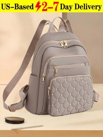 Malist Flower Embroidery Functional Backpack For Women, Business Casual Commuting Travel Backpacks, Cute Multi-Compartment Versatile Computer Daypack, Portable Campus School Bag For Junior High School And College Students, School Backpack, Elementary School, Middle School, High School, Back To School Bags, Waterproof, Lightweight, Classic Casual, Suitable For Teen Girls Women College Students, Teacher, Perfect For Back To School, First Day Of School, Middle School, High School