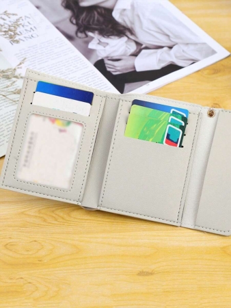 Cute Tassel Pendant Decor Wallet Faux Leather Multi-Functional Wallet Women Short Wallet Coin Purse Flap Card Case Envelope Bag For Women Wallet - Image 11