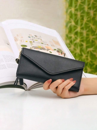 Cute Tassel Pendant Decor Wallet Faux Leather Multi-Functional Wallet Women Short Wallet Coin Purse Flap Card Case Envelope Bag For Women Wallet - Image 13