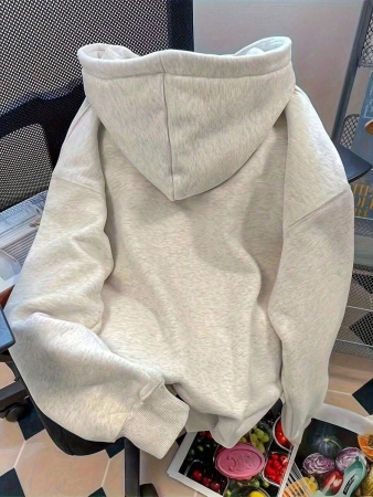 SHEIN Women's Drop Shoulder Hoodie Long Sleeve Sweatshirt, Suitable For Everyday Wear Fall Cloth For Women - Image 11