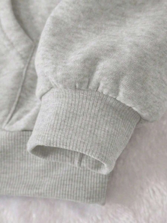 SHEIN Women's Drop Shoulder Hoodie Long Sleeve Sweatshirt, Suitable For Everyday Wear Fall Cloth For Women - Image 12