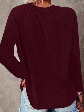 INAWLY Women's Casual Cat Print Round Neck Long Sleeve T-Shirt, Autumn Graphic Tees Women Tops For Spring Outfit - Image 6