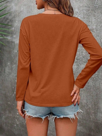 INAWLY Women's Casual Cat Print Round Neck Long Sleeve T-Shirt, Autumn Graphic Tees Women Tops For Spring Outfit - Image 17