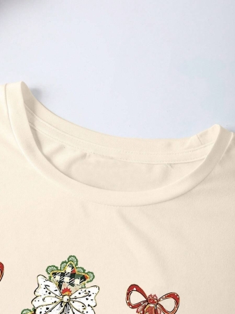 EMERY ROSE Halloween Plus Size Women's Casual Pumpkin Print Round Neck Short Sleeve T-Shirt, Summer - Image 5