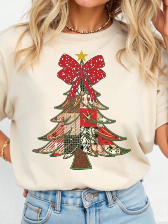 EMERY ROSE Halloween Plus Size Women's Casual Pumpkin Print Round Neck Short Sleeve T-Shirt, Summer - Image 10