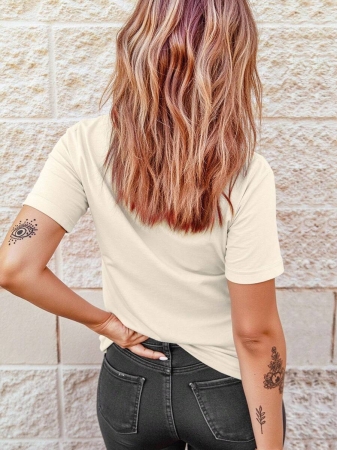 EMERY ROSE Halloween Plus Size Women's Casual Pumpkin Print Round Neck Short Sleeve T-Shirt, Summer - Image 11