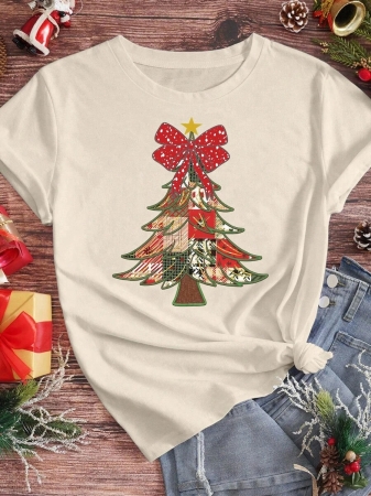 EMERY ROSE Halloween Plus Size Women's Casual Pumpkin Print Round Neck Short Sleeve T-Shirt, Summer - Image 12