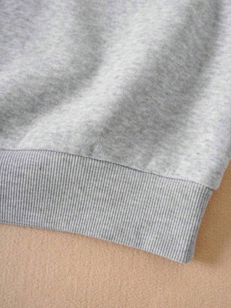 Women's Plus Size Butterfly Hoodie - Grey With Pink Trim, "Be Yourself" Print On The Back, Comfortable Hooded Pullover For Fall And Winter, Machine Washable Casual Clothing - Image 10