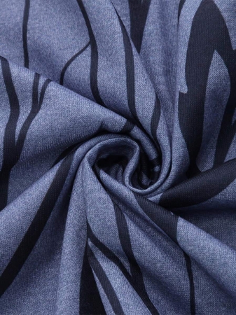 Fox Claw Plus Size Women's Leaf Print Shirt Round- Neck Comfortable Loose-Fit All-Over Print Top - Image 3