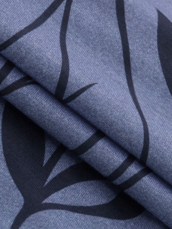 Fox Claw Plus Size Women's Leaf Print Shirt Round- Neck Comfortable Loose-Fit All-Over Print Top - Image 4