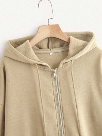 INAWLY Plus Zip Up Drawstring Thermal Lined Hoodie, Winter Graduation,Back To School Outfits,Graduation,Teacher Outfits For Women,Back To School Pullover Fall Outfit Autumn - Image 5