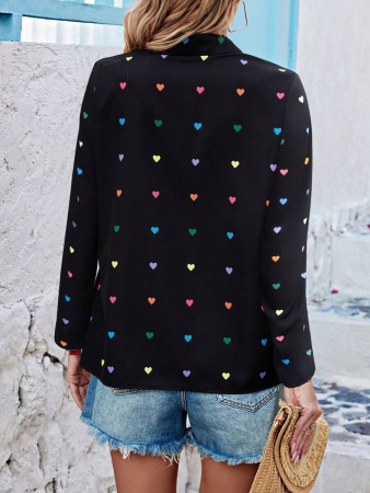 Nubod Plus Size Front Button Long Sleeve Plaid Casual Shirt, Random Print Fall Cloth For Women - Image 6