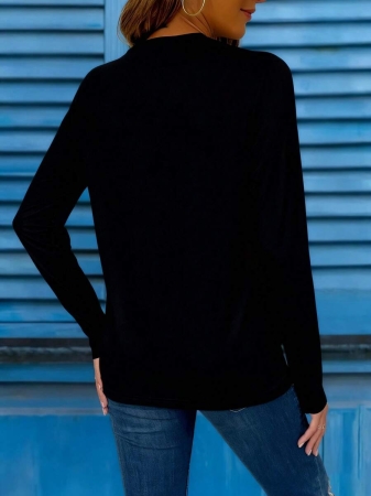 EMERY ROSE 2025 Long Sleeve Top,Bible Psalms Letter Printed Round Neck Long Sleeve T-Shirt Fall Cloth For Women - Image 10