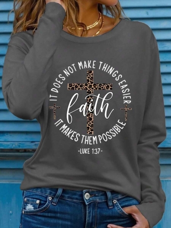 EMERY ROSE 2025 Long Sleeve Top,Bible Psalms Letter Printed Round Neck Long Sleeve T-Shirt Fall Cloth For Women - Image 12