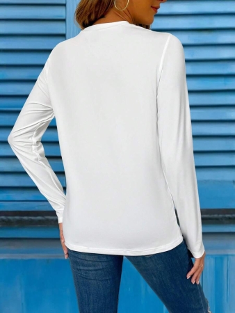 EMERY ROSE 2025 Long Sleeve Top,Bible Psalms Letter Printed Round Neck Long Sleeve T-Shirt Fall Cloth For Women - Image 17