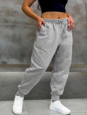 INAWLY Women's Simple Grey Plus Size Sweatpants Graduation,Back To School Outfits,Graduation,Teacher Outfits For Women,Back To School Fall Cloth For Women