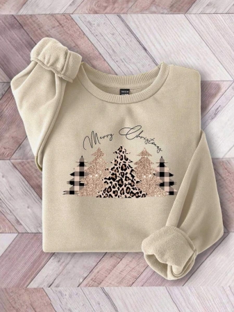 SHEIN LUNE Halloween & Teacher's Day Casual Minimalist Jesus & God Graphic Round Neck Loose Fit Long Sleeve Hoodie Sweatshirt For Women, Suitable For Autumn/Winter Fall - Image 14