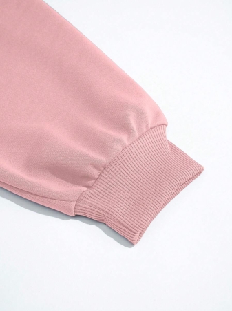 SHEIN LUNE Halloween & Teacher's Day Casual Minimalist Jesus & God Graphic Round Neck Loose Fit Long Sleeve Hoodie Sweatshirt For Women, Suitable For Autumn/Winter Fall - Image 19