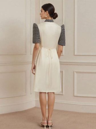 Amyenjoylife Modern Filipiniana Ladies' Elegant Temperament Printed Long Bubble Sleeve Short Sleeved Top - Image 3