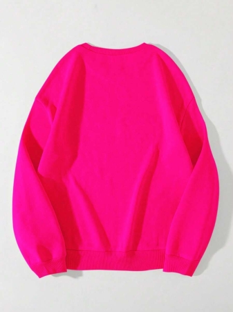 EMERY ROSE Women's Casual Loose Letter Graphic Drop Shoulder Pullover Sweatshirt - Image 18