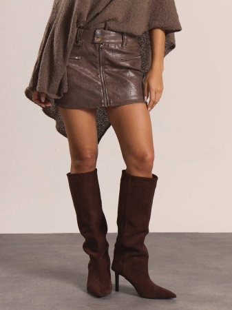 MUSERA Zip Front Belt Loops Detail Mini Skirt Autumn Winter Casual Going Out Everyday Night Out Sexy Cute Cosy - Image 4