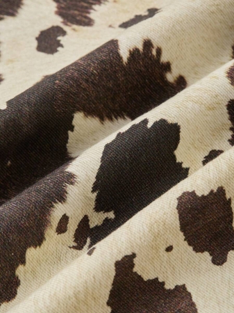 SHEIN MOD Women's Retro Cow Print Wide Leg Jeans - Image 6