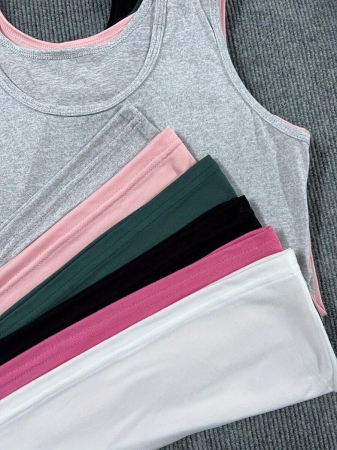 6-Pack Women's Basic Base Layer Tops, Versatile Women's Simple Tank Tops, Comfortable Breathable Sleeveless Tops, Women's Underwear And Lingerie - Image 8
