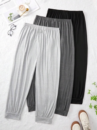 3pcs Plus Size Women Casual Loose Pajama Set, Includes Long Cozy Pants, Fall Clothes - Image 14