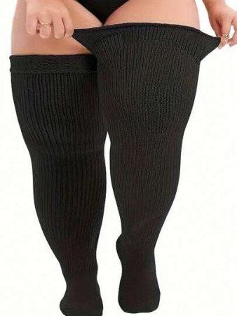 Plus Size Thigh High Socks For - Extra Wide & Long Knit Thigh High Socks