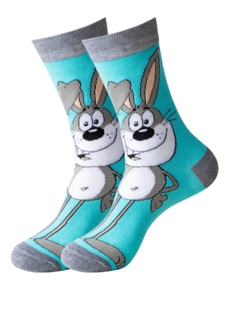 suprsocks 20 Double Women's Fashion Cartoon Pattern Round-Neck Socks, Comfortable, Casual, Street Style, Unisex Socks, Suitable For Men's Outdoor Wear In All Seasons, Unisex, Suitable For Men's Sports And Casual Wear, Suitable For Teenagers - Image 3