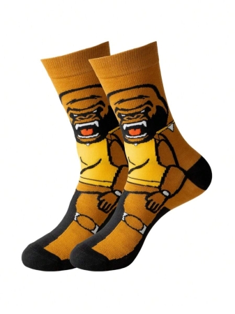 suprsocks 20 Double Women's Fashion Cartoon Pattern Round-Neck Socks, Comfortable, Casual, Street Style, Unisex Socks, Suitable For Men's Outdoor Wear In All Seasons, Unisex, Suitable For Men's Sports And Casual Wear, Suitable For Teenagers - Image 5