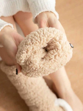 1 Pair Women's Warm Thermal Lined Anti-Slip Socks, Halloween Accessory, Christmas Gift, Fuzzy Slippers Socks For Winter - Image 21