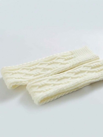 1 Pair Solid Color Wool Thigh High Socks, Over-The-Knee Socks, Thick Fleece Lined For Women, Suitable For Autumn/Winter, Holidays And Gatherings - Image 21