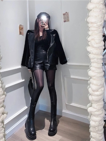 1pc Plus Size Shiny Tights 20D (XS-5XL) - Black High-Gloss Pantyhose, Tummy Control & Sexy For Dressing Up - Image 8