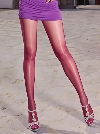 1pc Plus Size Shiny Tights 20D (XS-5XL) - Black High-Gloss Pantyhose, Tummy Control & Sexy For Dressing Up - Image 13