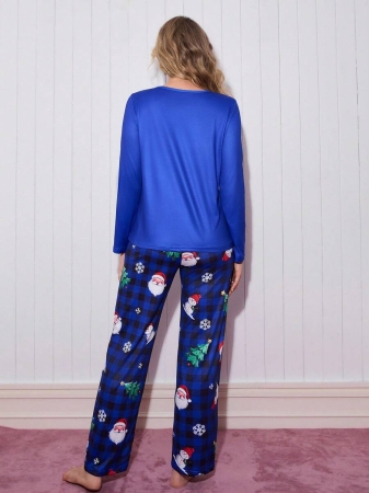 SweetSlumber Young Casual Christmas Plaid Women Knit Pajama Set, Fall Clothes Christmas Pajamas Women Christmas Pj Set Women Red Pajama Set Women Women Christmas Pjs Red Christmas Pajamas - Image 9