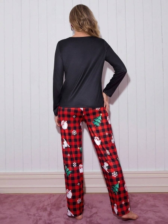 SweetSlumber Young Casual Christmas Plaid Women Knit Pajama Set, Fall Clothes Christmas Pajamas Women Christmas Pj Set Women Red Pajama Set Women Women Christmas Pjs Red Christmas Pajamas - Image 15