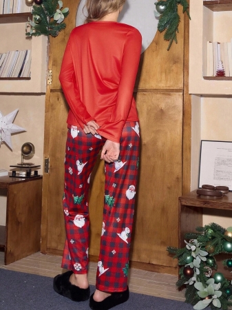 SweetSlumber Young Casual Christmas Plaid Women Knit Pajama Set, Fall Clothes Christmas Pajamas Women Christmas Pj Set Women Red Pajama Set Women Women Christmas Pjs Red Christmas Pajamas - Image 21