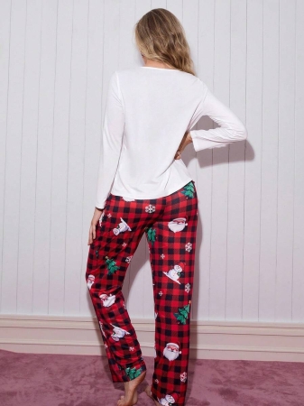 SweetSlumber Young Casual Christmas Plaid Women Knit Pajama Set, Fall Clothes Christmas Pajamas Women Christmas Pj Set Women Red Pajama Set Women Women Christmas Pjs Red Christmas Pajamas - Image 27