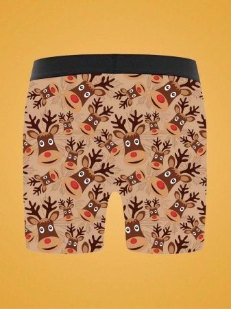 NotGurli 1pc Men's Christmas Element Boxer Briefs - Image 3