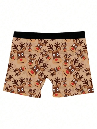 NotGurli 1pc Men's Christmas Element Boxer Briefs - Image 5