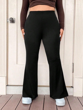 Sunspun Plus High Waist Flare Leg Pants Fall Cloth For Women - Image 9