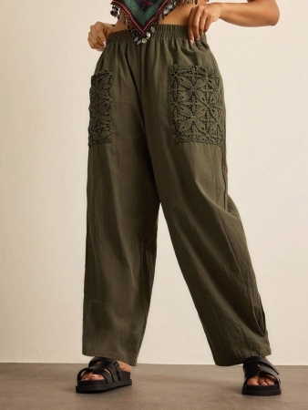 Freevana Plus Size Casual Elastic Waist Pocketed Tapered Leg Pants - Image 6