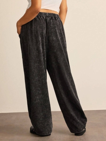 Freevana Plus Size Casual Elastic Waist Pocketed Tapered Leg Pants - Image 39