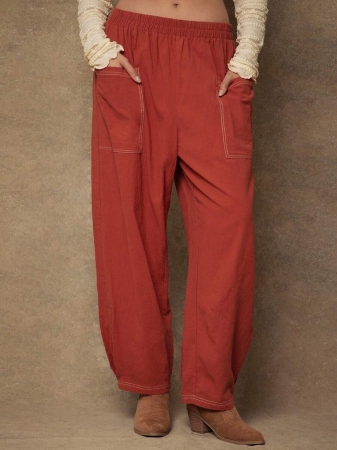 Freevana Plus Size Casual Elastic Waist Pocketed Tapered Leg Pants - Image 49