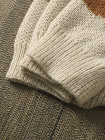 Plus Size Women Floral Jacquard Knit Cardigan, Versatile Long Sleeve, Suitable For Autumn/Winter - Image 8