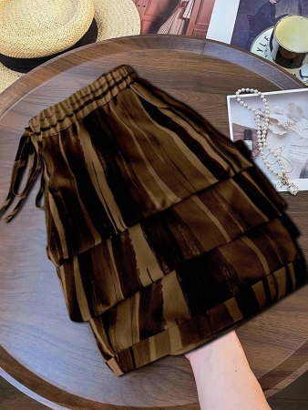 Linhara Plus Size Women Vintage Striped Print Wide Leg Pants, Relaxed Fit, Lightweight For Spring/Summer Fall Cloth For Women - Image 10