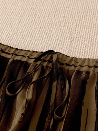 Linhara Plus Size Women Vintage Striped Print Wide Leg Pants, Relaxed Fit, Lightweight For Spring/Summer Fall Cloth For Women - Image 11