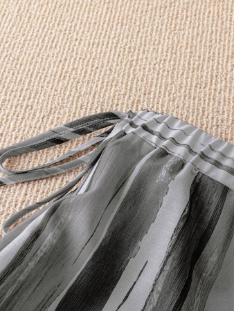 Linhara Plus Size Women Vintage Striped Print Wide Leg Pants, Relaxed Fit, Lightweight For Spring/Summer Fall Cloth For Women - Image 17